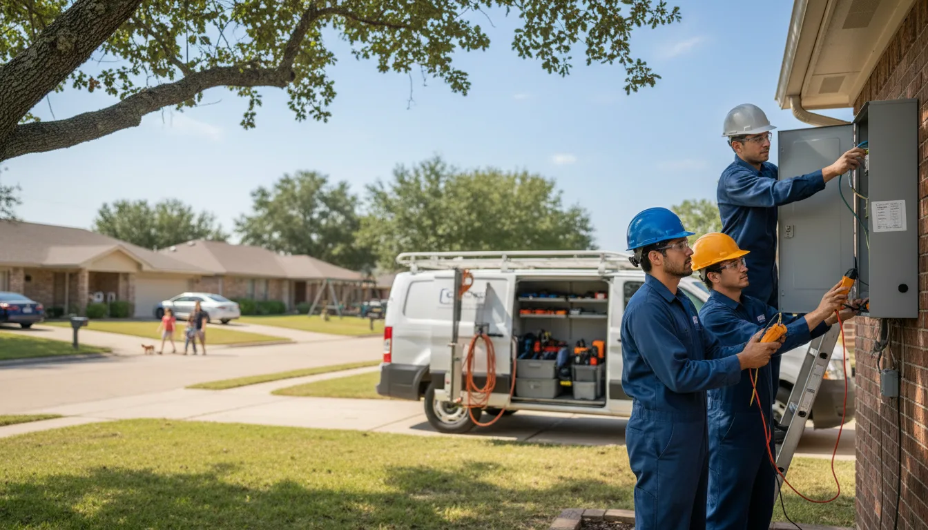 Certified electrician providing emergency electrical services in Mutual, OK
